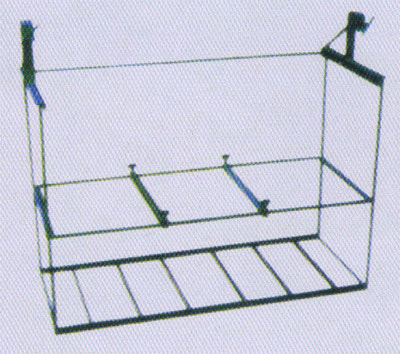 Guide groove type copper sinking basket